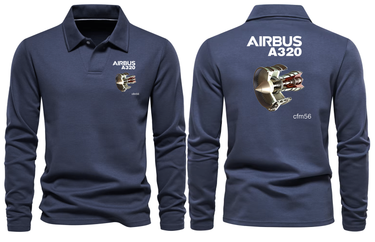 AIRBUS A320 CFM56 LONG SLEEVE POLO